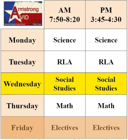 Tutorial Schedule